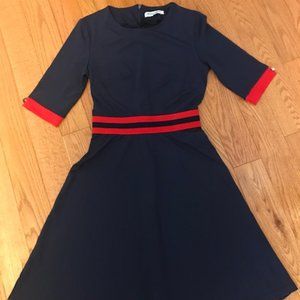 Dark blue midi dress. Size 2.